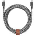 Кабель Native Union Belt Cable USB-C / Lightning, 3м, зебра— фото №0