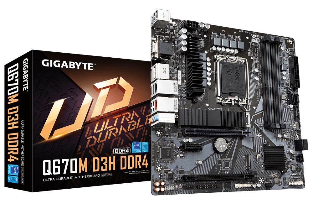Материнская плата Gigabyte Q670M D3H DDR4 mATX— фото №3
