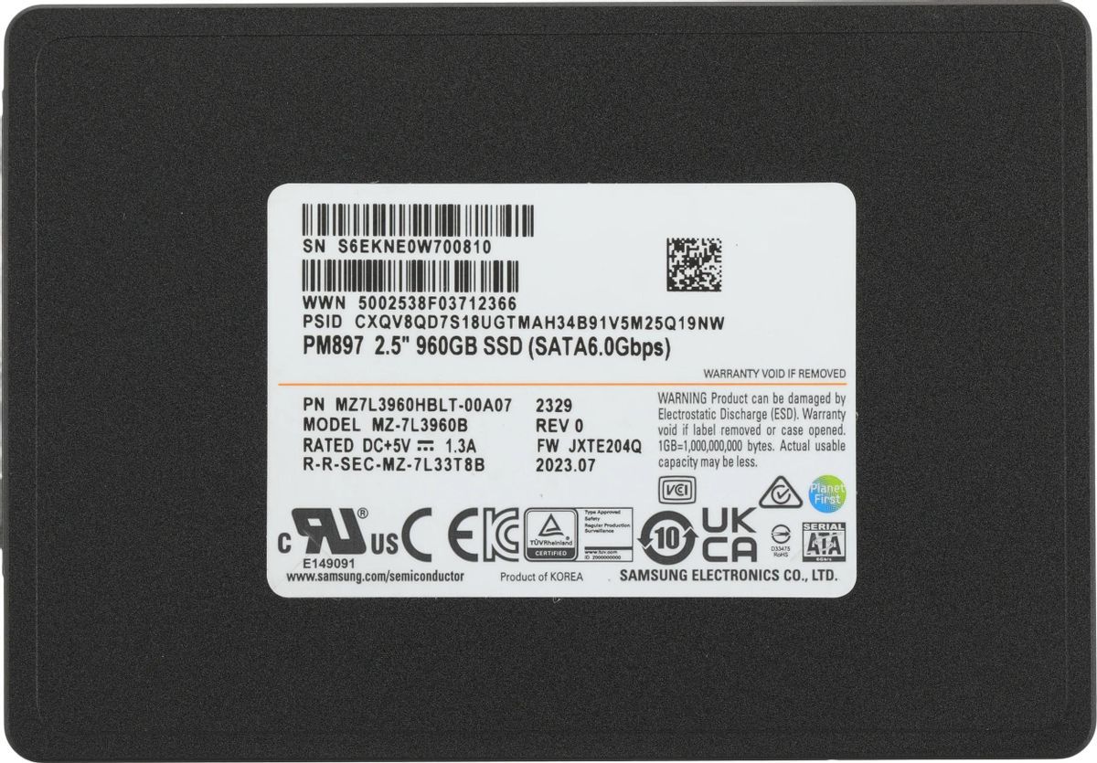SSD Накопитель Samsung PM897 960GB— фото №4