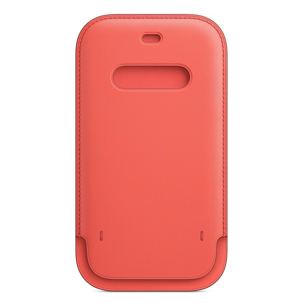 Чехол-конверт Apple Leather Sleeve with MagSafe для iPhone 12/12 Pro, кожа, розовый цитрус— фото №2