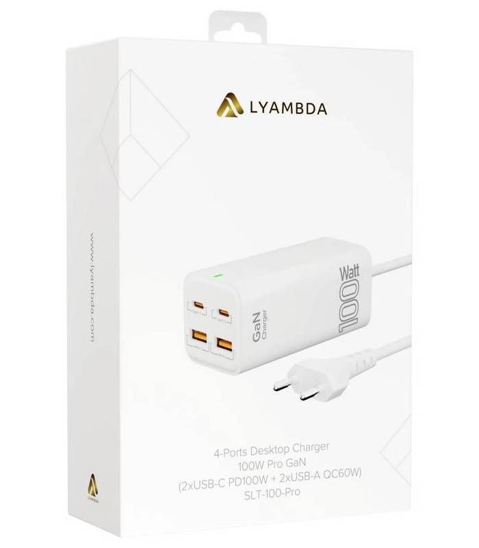 Зарядное устройство сетевое Lyambda SLT-100 Pro, 100Вт, белый— фото №5