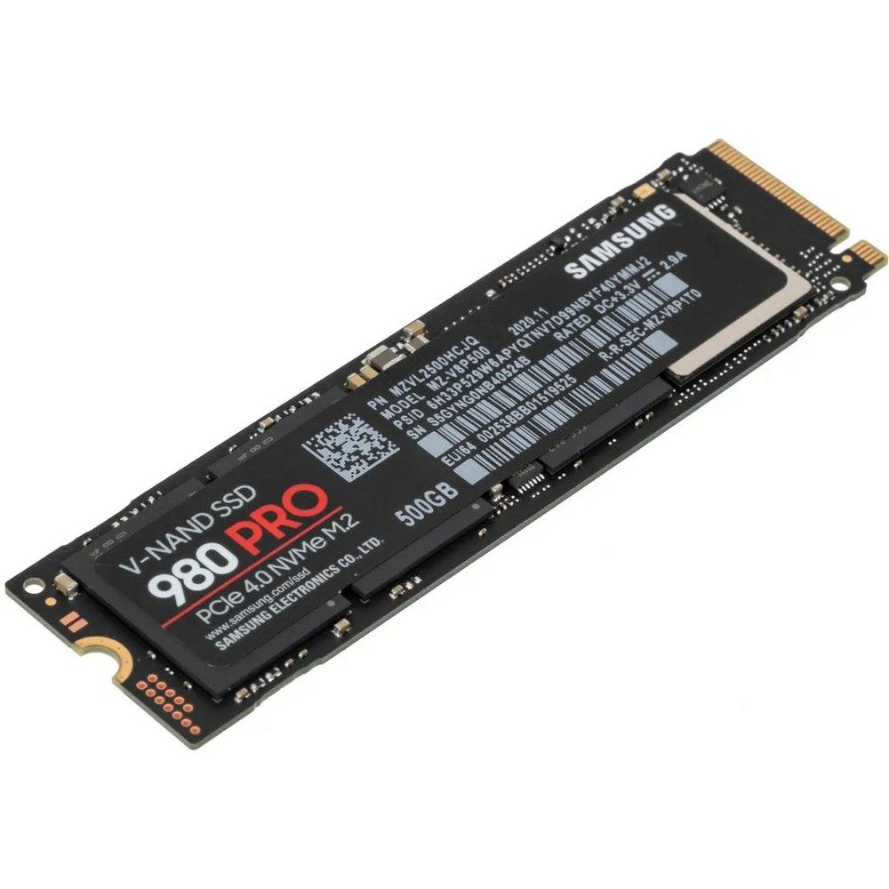Накопитель SSD Samsung 980 PRO MZ-V8P500BW 500ГБ, M.2 2280, PCI-E 4.0 x4, NVMe, M.2— фото №2