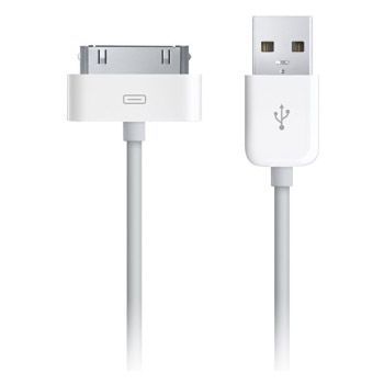 Кабель Apple USB / 30 pin (Apple Dock), 1м, белый— фото №0
