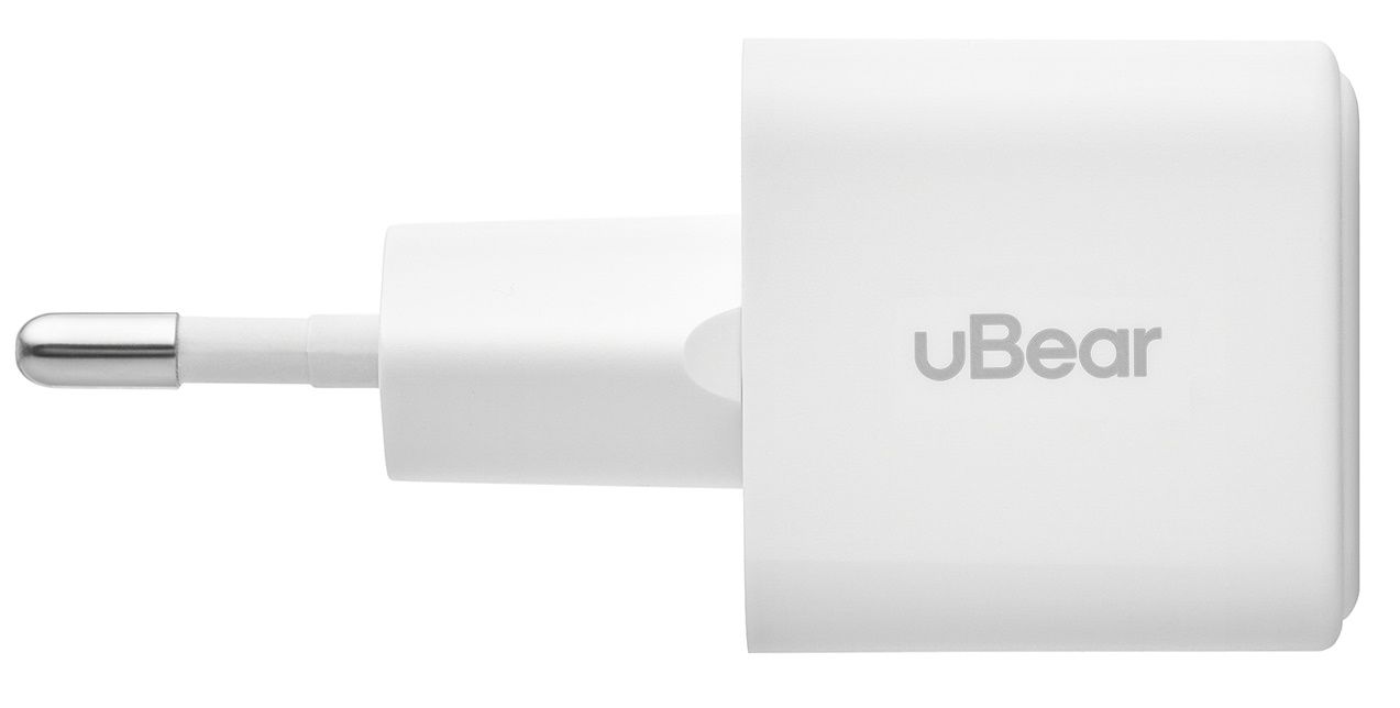 Зарядное устройство сетевое uBear Bridge GaN, 25Вт, белый— фото №3