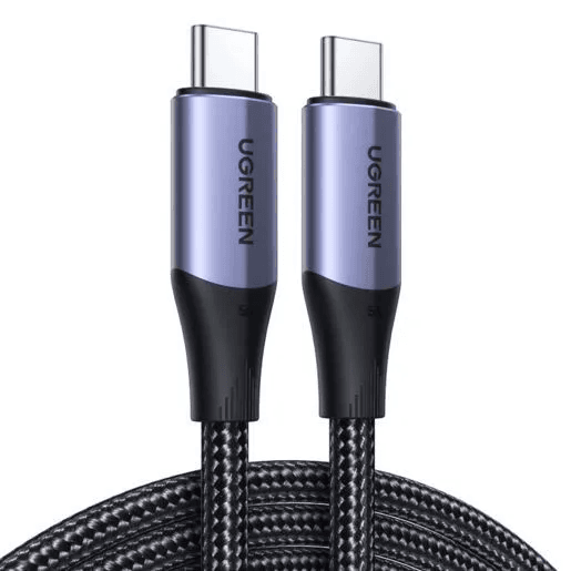 Кабель UGreen US355 USB-C / USB-C, 5A, 100Вт  1м, черный— фото №0