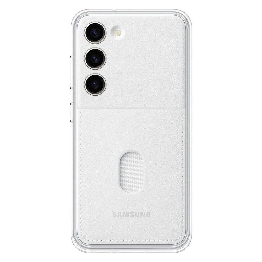 Чехол-накладка Samsung Frame Case для Galaxy S23, поликарбонат, белый— фото №0