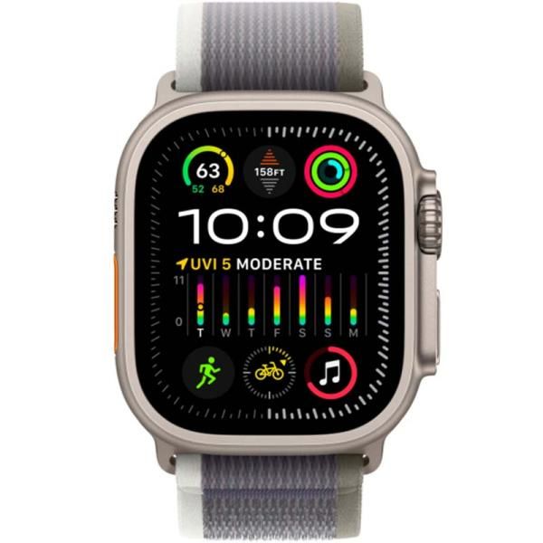 Apple Watch Ultra 2 GPS + Cellular 49mm (корпус - титан, зеленый/серый, IP6X)— фото №1