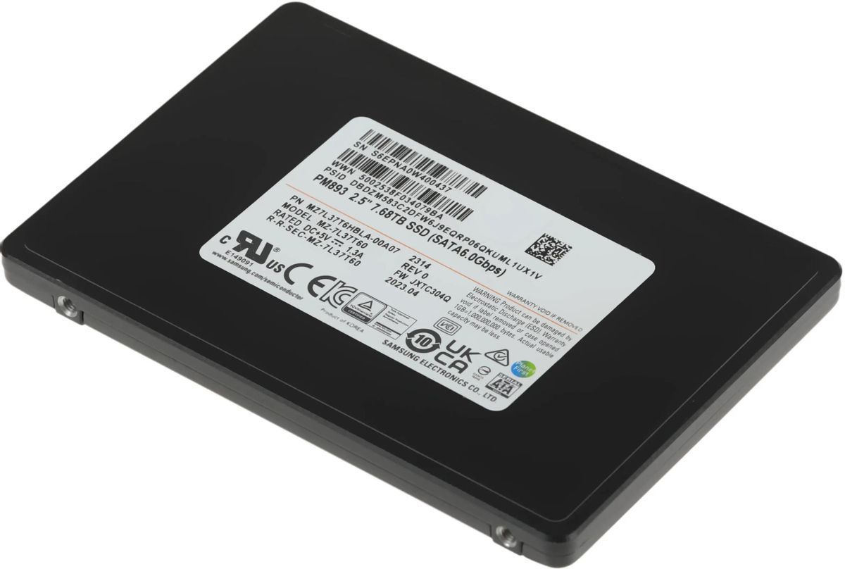 SSD Накопитель 7680GB Samsung PM893 SATA 3— фото №3
