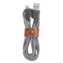 Кабель Native Union Belt Cable USB / Lightning, 1,2м, зебра— фото №1