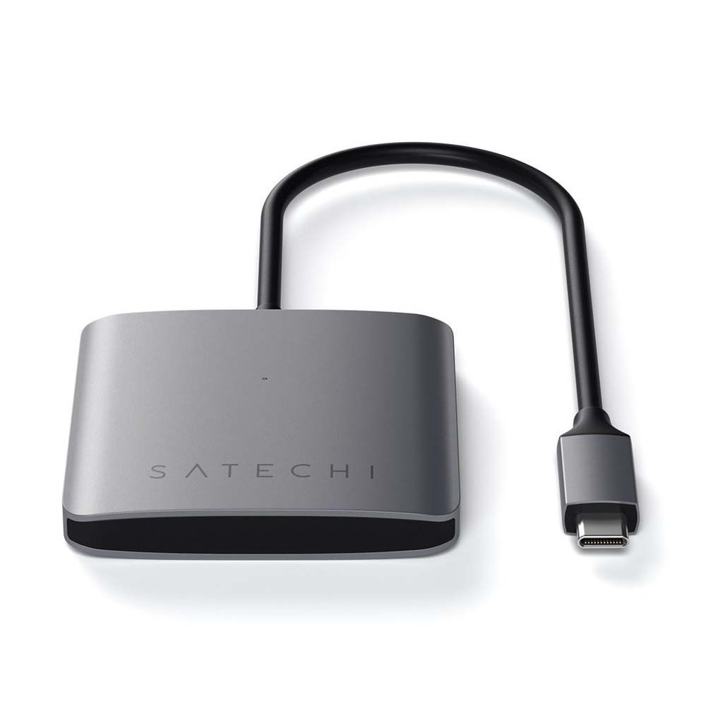 Адаптер мультипортовый Satechi Aluminum 4-Port USB-C Hub 4 в 1, серый космос— фото №0