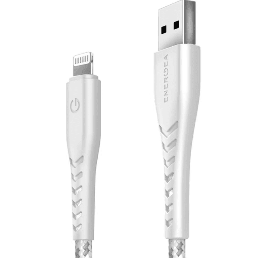 Кабель EnergEA USB / Lightning, 1,5м, белый— фото №1