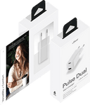 Зарядное устройство сетевое uBear Pulse Dual, 30Вт, белый— фото №3