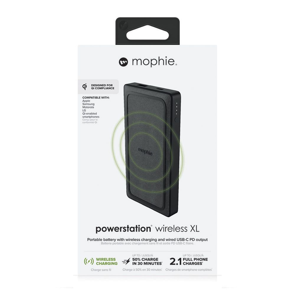 Внешний аккумулятор Mophie Powerstation Wireless PD XL 10000 мАч, черный— фото №4