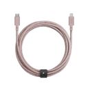Кабель Native Union Belt Cable USB-C / Lightning, 3м, розовый— фото №0