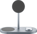 Зарядное устройство беспроводное uBear Stage Pro 3 в 1, 30Вт, серый— фото №2