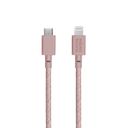 Кабель Native Union Belt Cable USB-C / Lightning, 3м, розовый— фото №1