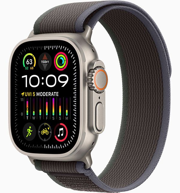 Apple Watch Ultra 2 GPS + Cellular 49mm (корпус - титан, синий/черный, IP6X)— фото №0