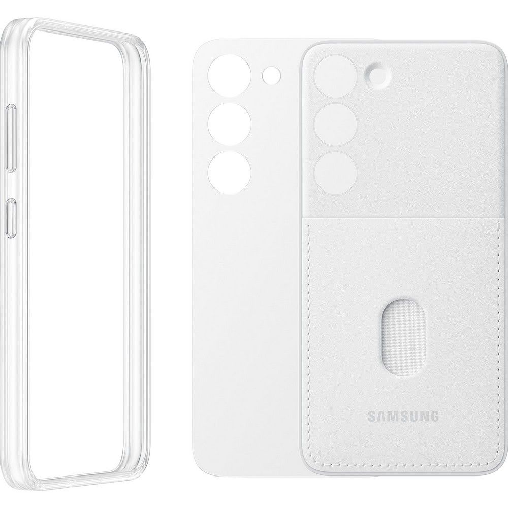 Чехол-накладка Samsung Frame Case для Galaxy S23, поликарбонат, белый— фото №3