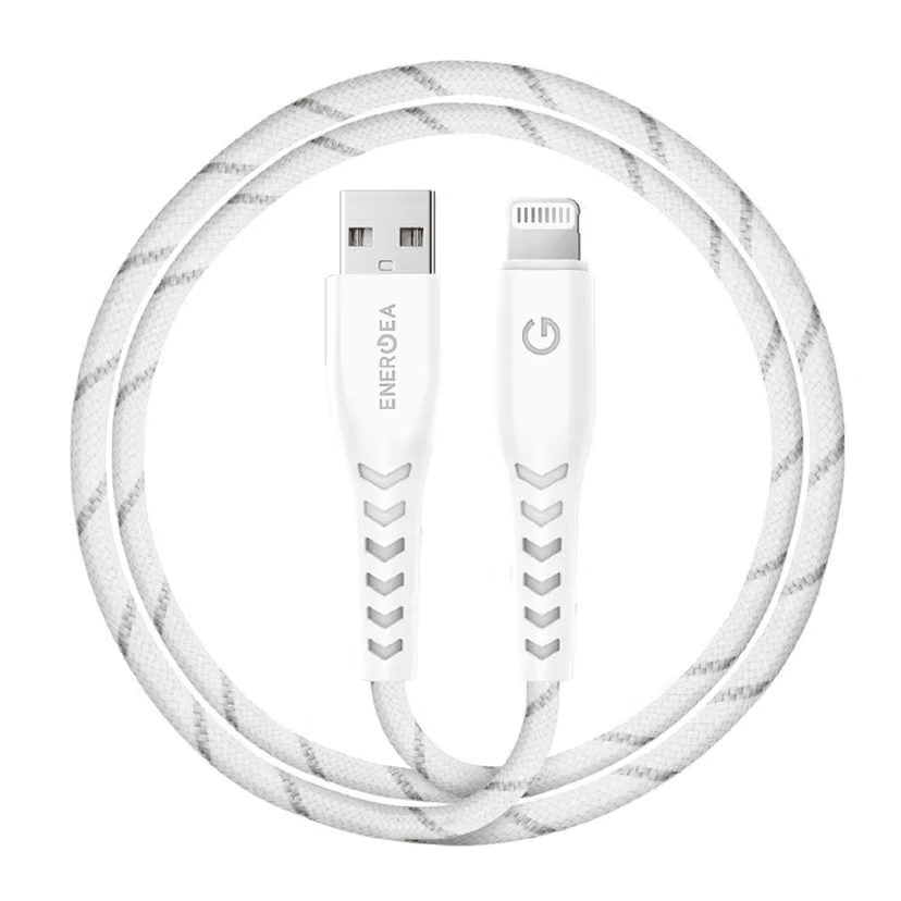 Кабель EnergEA USB / Lightning, 1,5м, белый— фото №0