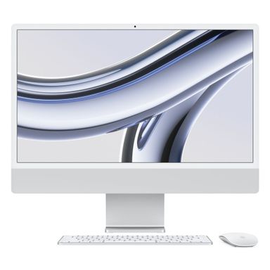 2023 Apple iMac 24″ серебристый (Apple M3, 8Gb, SSD 256Gb, M3 (8 GPU))
