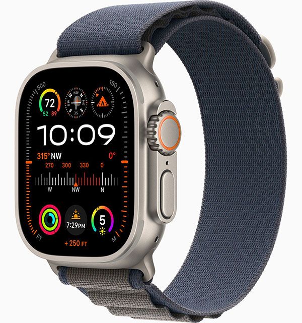 Apple Watch Ultra 2 GPS + Cellular 49mm (корпус - титан, синий, IP6X)— фото №0
