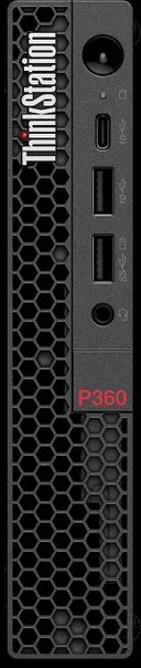 Неттоп Lenovo ThinkStation P360 Tiny, черный— фото №0