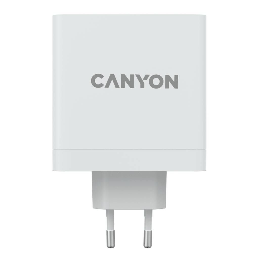 Зарядное устройство сетевое CANYON Wall charger 1 x USB-A, 2 x USB-C 140W, 140Вт, белый— фото №0