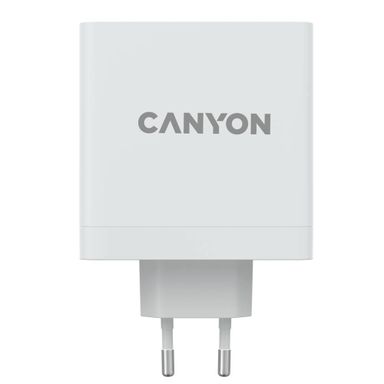 Зарядное устройство сетевое CANYON Wall charger 1 x USB-A, 2 x USB-C 140W, 140Вт, белый
