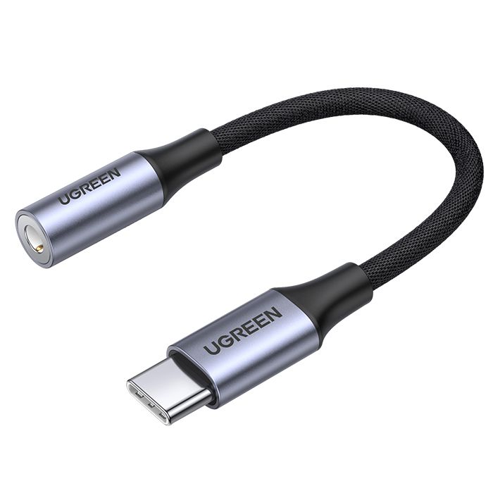 Переходник UGreen AV161 USB Type-C - audio 3.5mm USB-C / jack 3.5mm, черный— фото №0