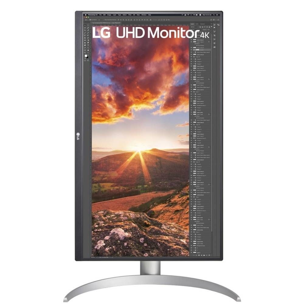 Монитор LG UltraFine 4K 27UP850-W 27″, серебристый+черный— фото №9