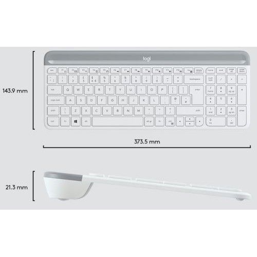 Клавиатура Logitech K580 Slim Multi-Device Bluetooth, белый+серый— фото №1