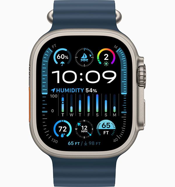 Apple Watch Ultra 2 GPS + Cellular 49mm (корпус - титан, синий, IP6X)— фото №1