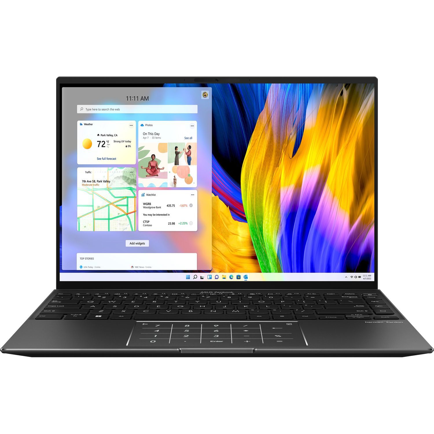 Ноутбук Asus ZenBook 14X OLED UM5401QA-L7256 14″/Ryzen 7/16/SSD 1024/Radeon Graphics/FreeDOS/черный— фото №1