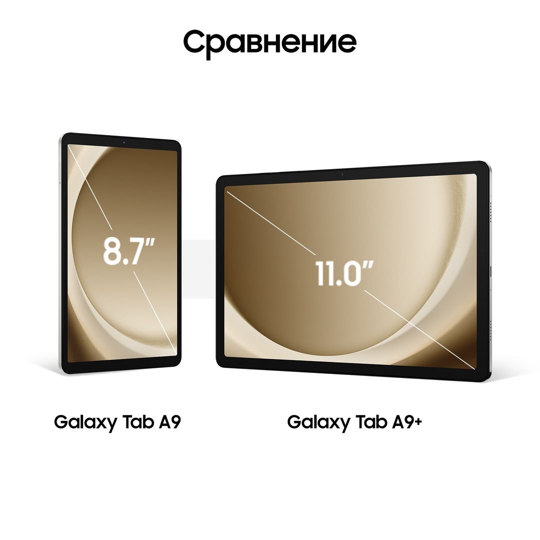Планшет 11″ Samsung Galaxy Tab A9+ 5G 4Gb, 64Gb, серебристый (РСТ)— фото №2