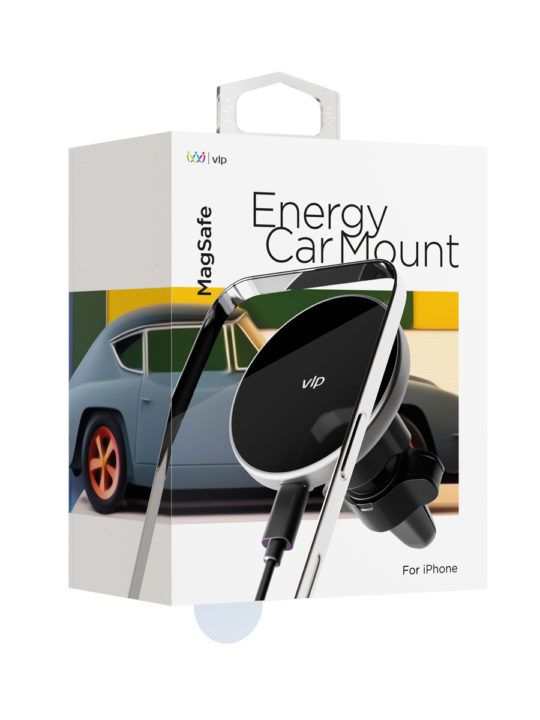 Автомобильный держатель VLP Energy Car Mount with MagSafe черный— фото №2