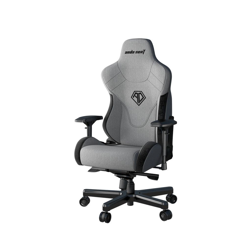 Кресло игровое Anda Seat T-Pro 2, искусственная кожа,цвет: серый+черный— фото №1
