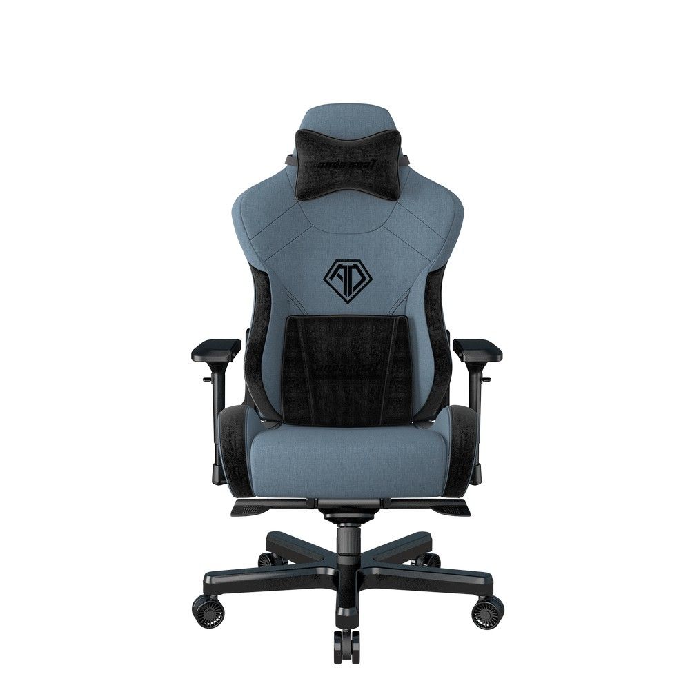 Кресло игровое Anda Seat T-Pro 2, искусственная кожа,цвет: голубой+черный— фото №0