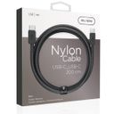 Кабель VLP Nylon Cable USB-C / USB-C, 3A, Вт  2м, черный— фото №1