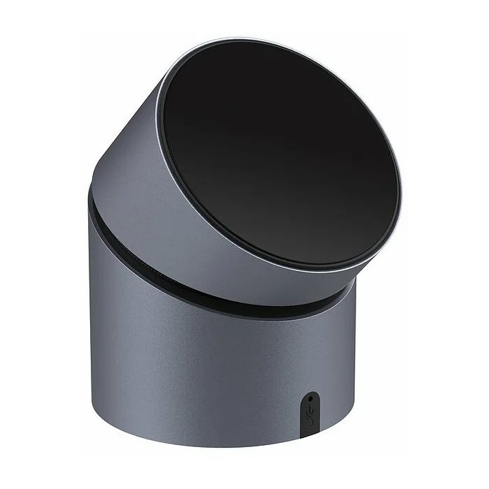 Зарядное устройство беспроводное Lyambda SONUS, встроенная Bluetooth колонка и аккумулятор на 500мАч, серый— фото №1