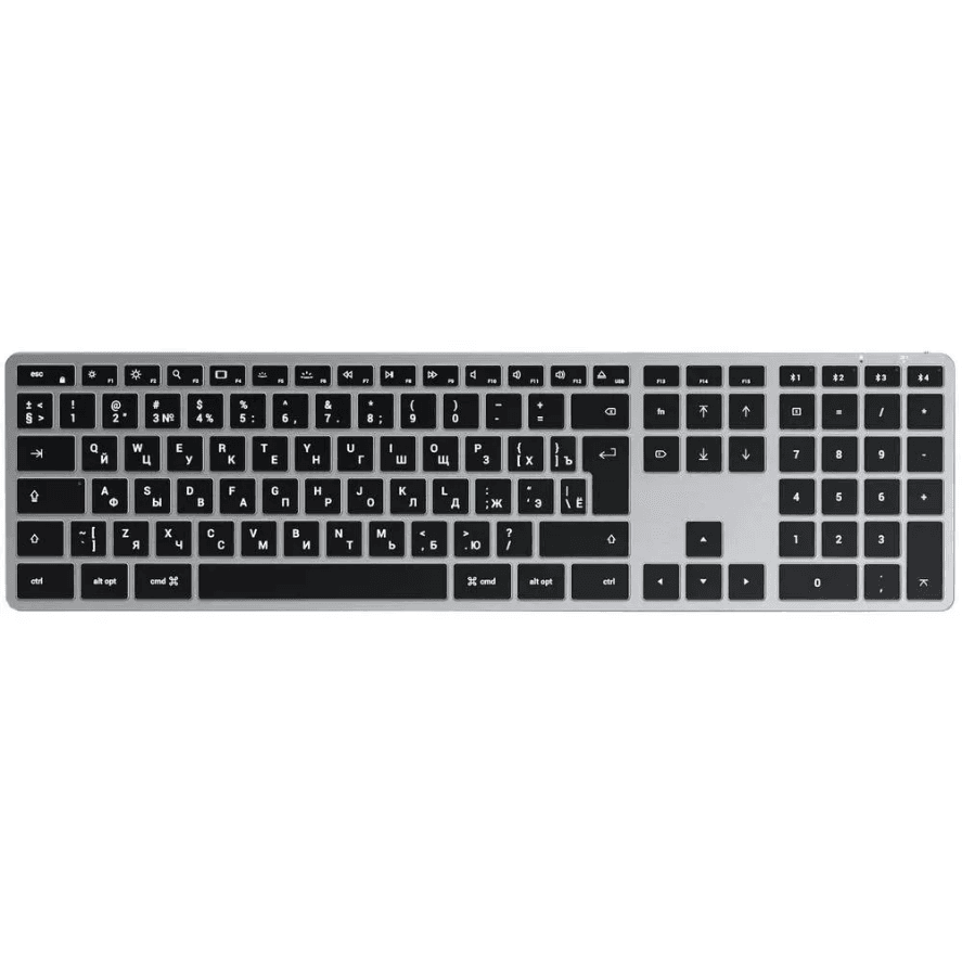 Клавиатура Satechi Slim X3 Bluetooth Backlit Keyboard, серый космос— фото №0