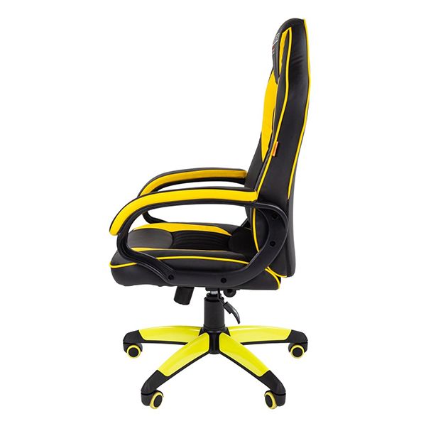 Кресло игровое Chairman Game 16, черный+желтый— фото №2