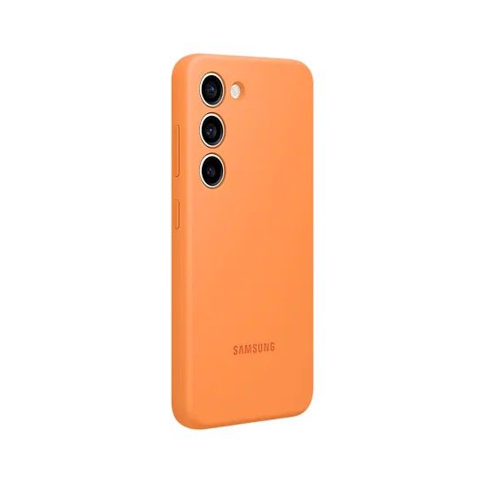 Чехол-накладка Samsung Silicone Case для Galaxy S23, силикон, оранжевый— фото №4