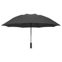Зонт Ninetygo обратного складывания со светодиодной подсветкой, черный— фото №1