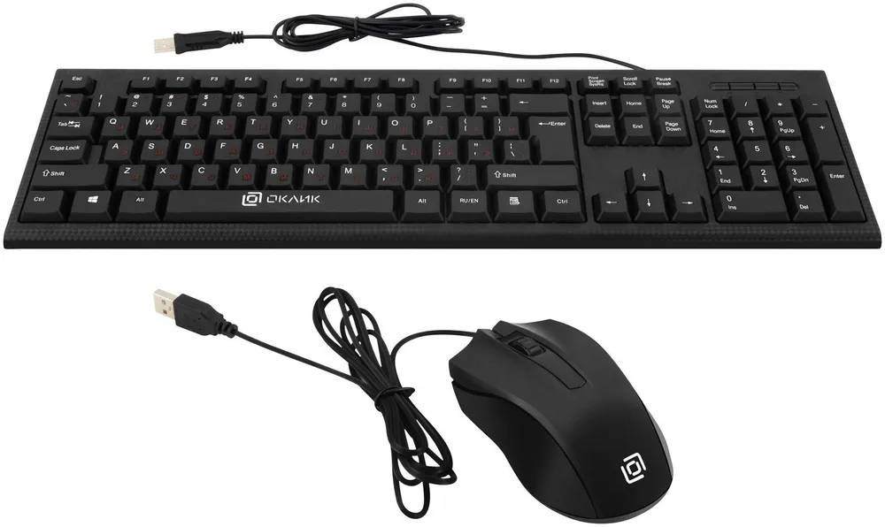 Клавиатура + мышь Oklick 620M,черный — фото №1