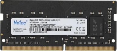 Модуль памяти Netac Basic DDR4 16GB