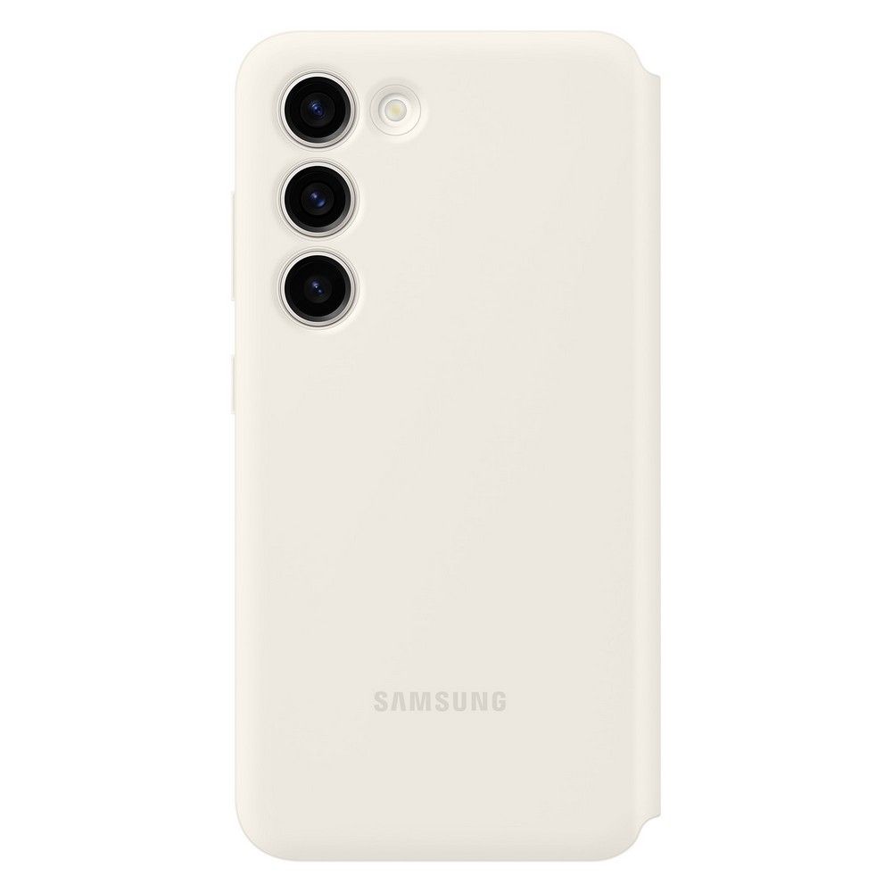 Чехол-книжка Samsung Smart View Wallet Case для Galaxy S23, поликарбонат, кремовый— фото №1
