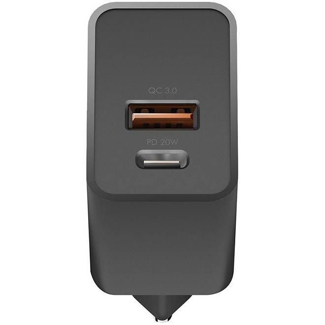 Зарядное устройство сетевое EnergEA Ampcharge USB-C + USB-A, 20Вт, серый— фото №3