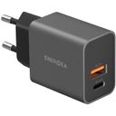 Зарядное устройство сетевое EnergEA Ampcharge USB-C + USB-A, 20Вт, серый— фото №0