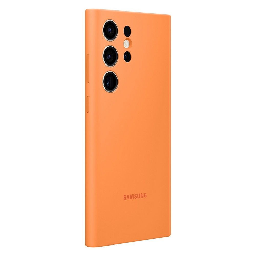 Чехол-накладка Samsung Silicone Case для Galaxy S23 Ultra, силикон, оранжевый— фото №4