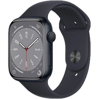 Apple Watch Series 8 GPS 45mm (корпус - темная ночь, спортивный ремешок цвета тёмная ночь, IP6X)